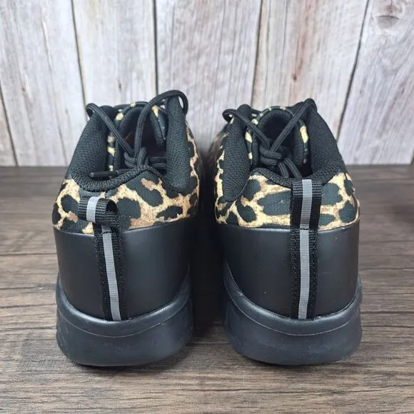 Skechers Sure Track Comp Toe Work Shoes Slip/Oil Resistant Women's 11 Leopard