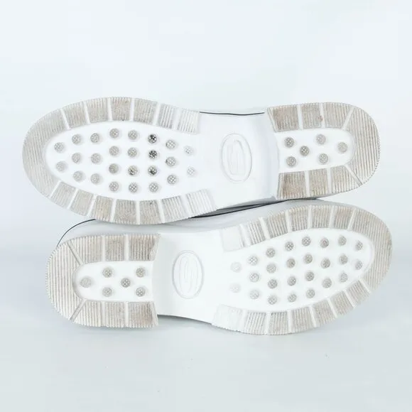 Skechers Womens Heartbeat Loud Platform Sneakers Size 9 White/Black Y2K 90s
