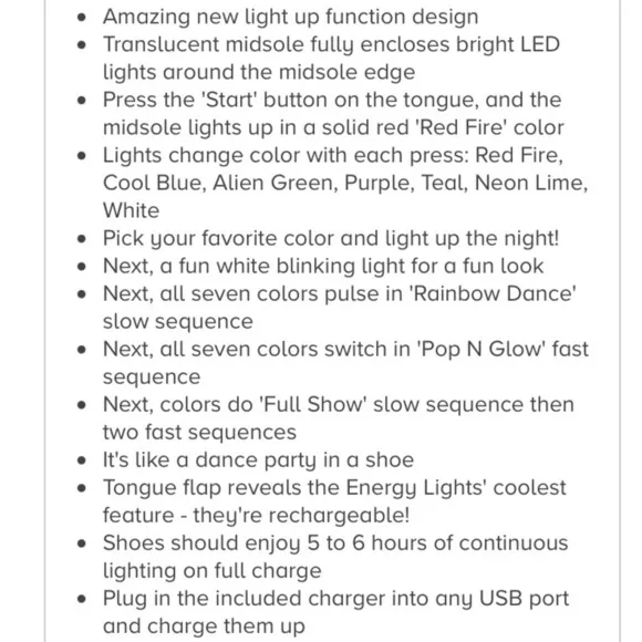 Sketchers Energy Lights High Top Sneakers