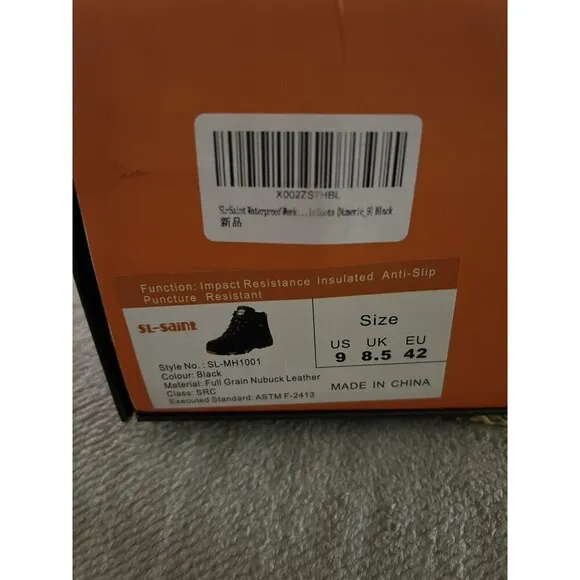 SL -Saint Waterproof Work Boots For Men,Composite Toe Comfortable Insulated 9