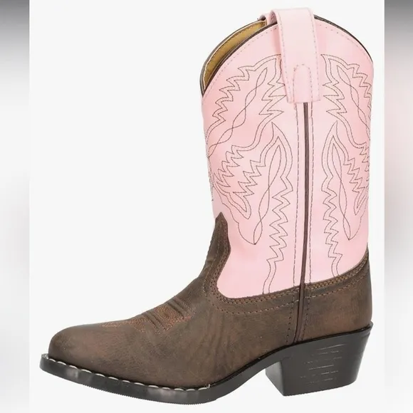SMOKY MOUNTAIN YOUTH GIRLS MONTEREY WESTERN ROUND TOE BOOTS STYLE 1574Y Y5/W7
