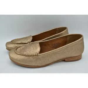 Sofft Womens Size 10 Kambray Warm Gold Metallic Leather Slip On Loafers Shoes