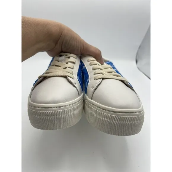 Soludos lbiza Platform Psychedelic Spiral Sneakers Marine Blue Sz 8 New In Box