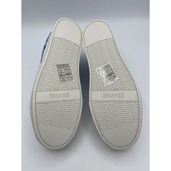 Soludos lbiza Platform Psychedelic Spiral Sneakers Marine Blue Sz 8 New In Box