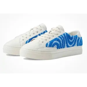 Soludos lbiza Platform Psychedelic Spiral Sneakers Marine Blue Sz 8 New In Box