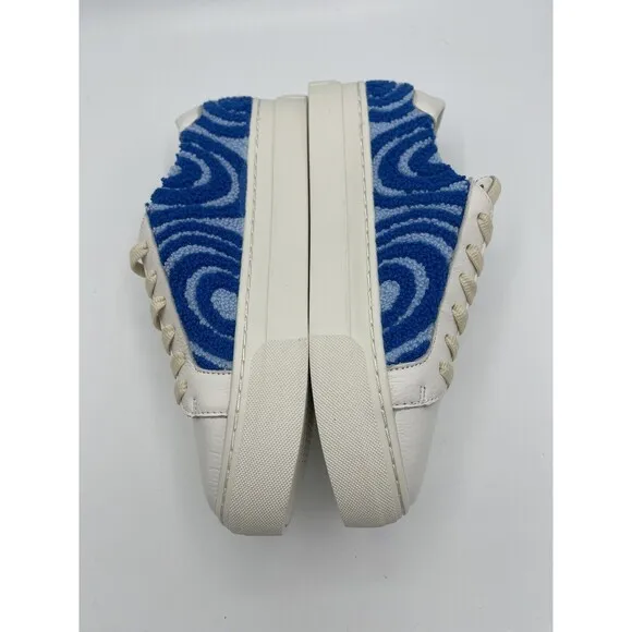 Soludos lbiza Platform Psychedelic Spiral Sneakers Marine Blue Sz 8 New In Box