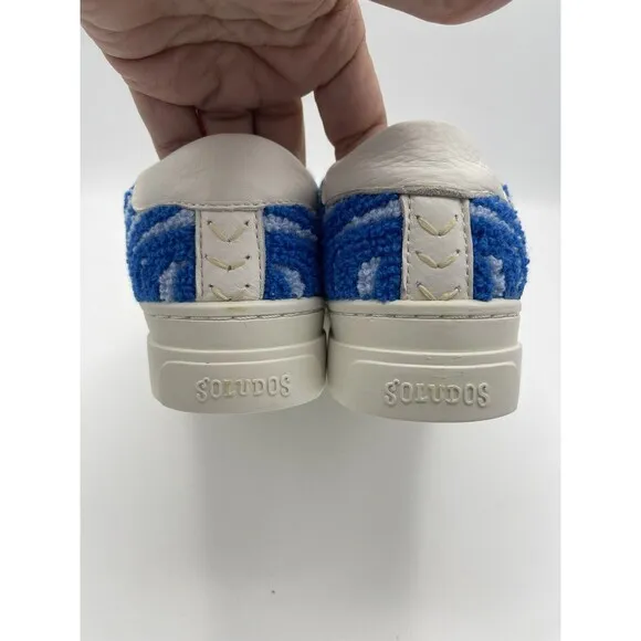 Soludos lbiza Platform Psychedelic Spiral Sneakers Marine Blue Sz 8 New In Box