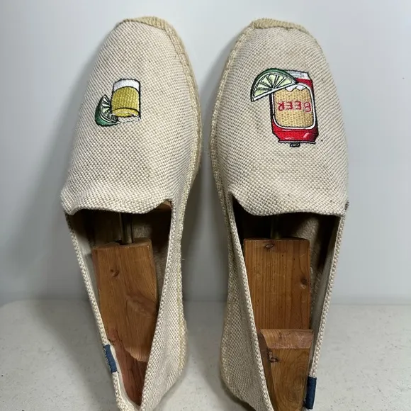 Soludos Mens Beer Shot Smoking Slippers Shoes Espadrille Loafer Slip On  Size 12