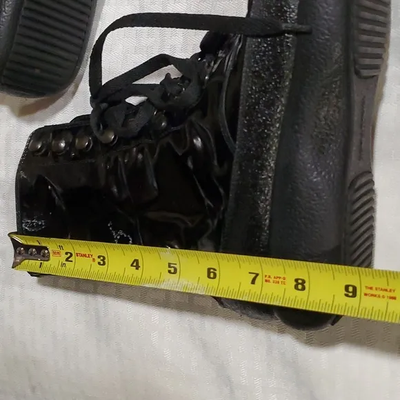 Sonia Rykiel black patent leather Steampunk Goth  laceup boots size 8