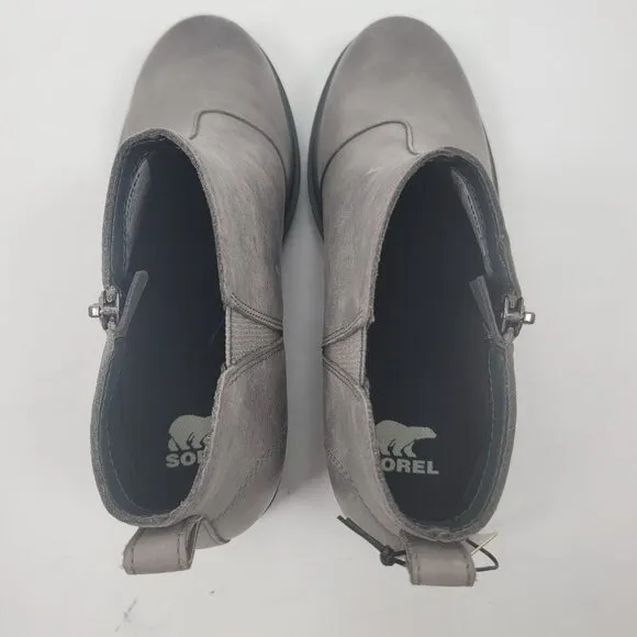 Sorel Evie II Zip Women's Gray Ankle Boots NL5025-052 US Size 9.5 NWB