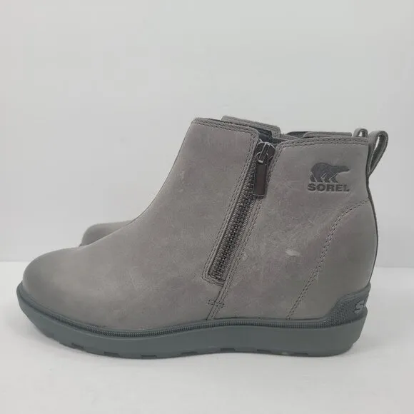 Sorel Evie II Zip Women's Gray Ankle Boots NL5025-052 US Size 9.5 NWB