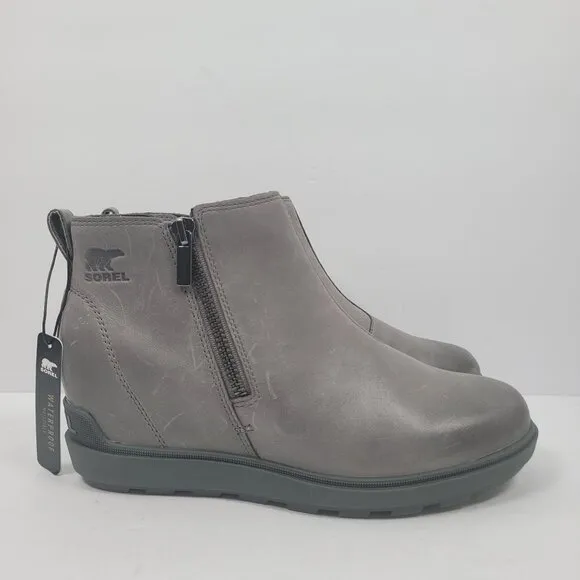 Sorel Evie II Zip Women's Gray Ankle Boots NL5025-052 US Size 9.5 NWB