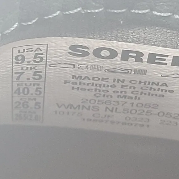 Sorel Evie II Zip Women's Gray Ankle Boots NL5025-052 US Size 9.5 NWB