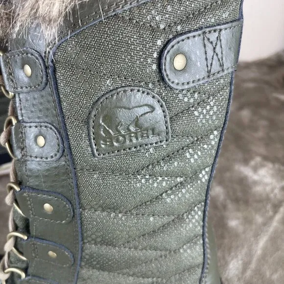 Sorel Green and Black Snow Boots