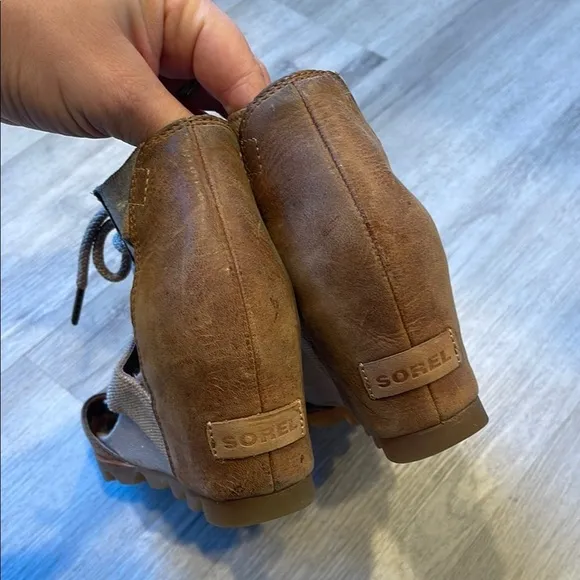 Sorel Joanie Lace Wedge Sandal Size 8.5