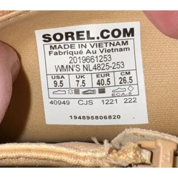 Sorel Kinetic Breakthru Acadia Womens Suede WP Side Zip Ankle Boots Size 9.5