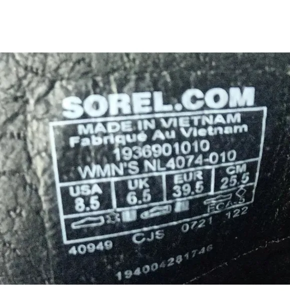 Sorel Kinetic Impact 1936901010 Women's Size 8.5 Black Strappy Sandals Shoes
