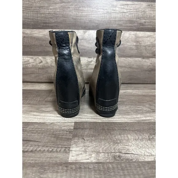 Sorel PDX Wedge Boots lace up leather womens shoes booties ankle boots 9.5