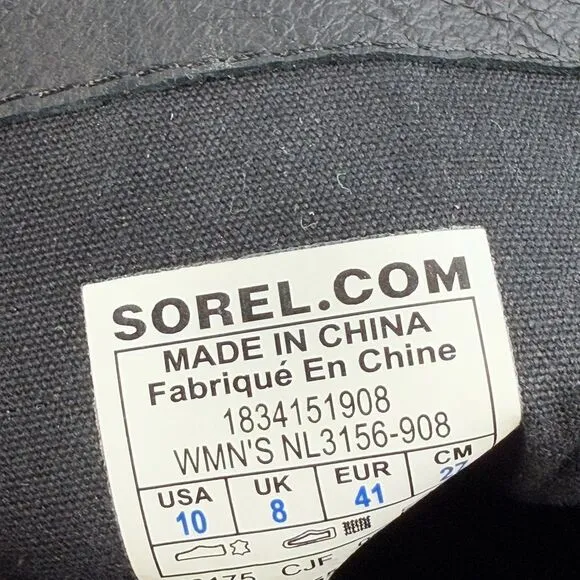 Sorel Phoenix Moto Women's Leather Ankle Boots Shoes Brown size 10