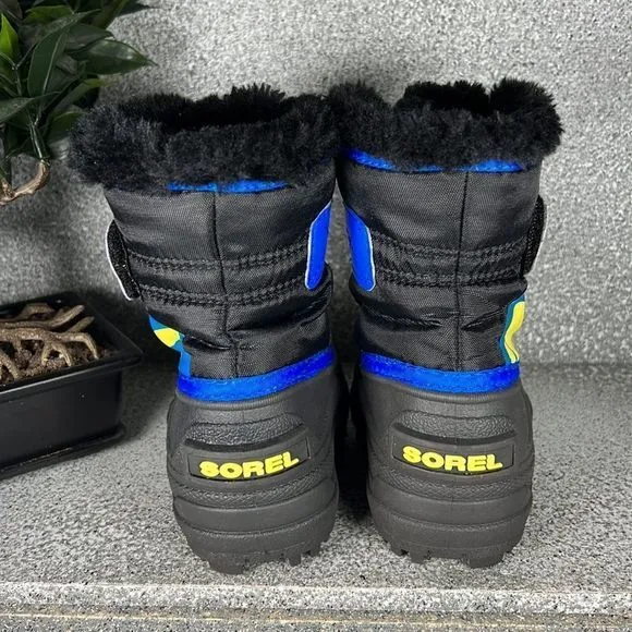 Sorel Snow Commander Boots Shoes Winter Insulated Blue Size 4