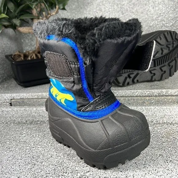 Sorel Snow Commander Boots Shoes Winter Insulated Blue Size 4