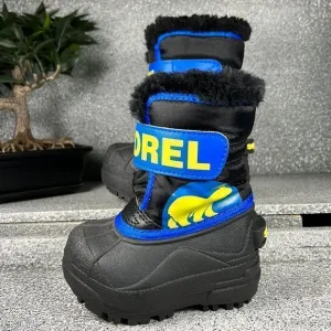 Sorel Snow Commander Boots Shoes Winter Insulated Blue Size 4