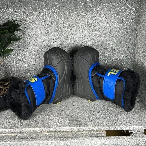 Sorel Snow Commander Boots Shoes Winter Insulated Blue Size 4