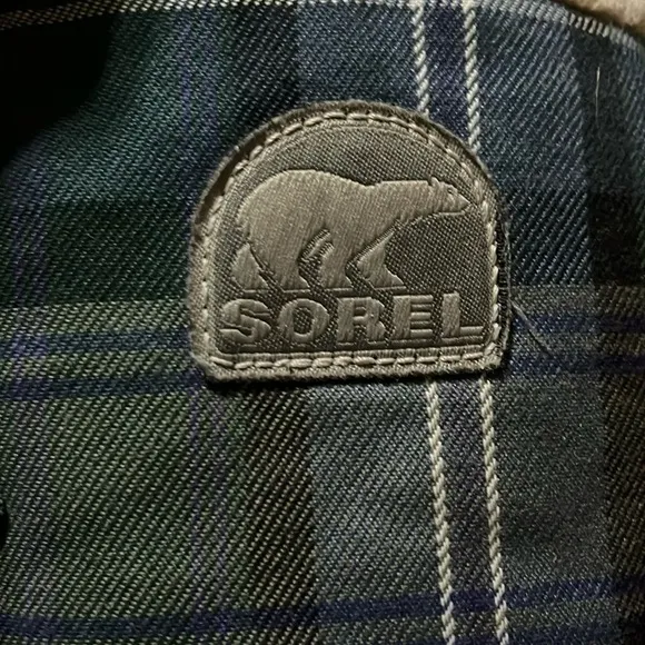 SOREL Trivoli Plaid Waterproof RubberSole Boots Size 7.5 Warm Lining Flaws 18131