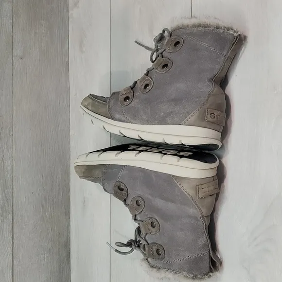 Sorel Women Explorer Joan Outdoor Fur Boots Shoes sz 8.5