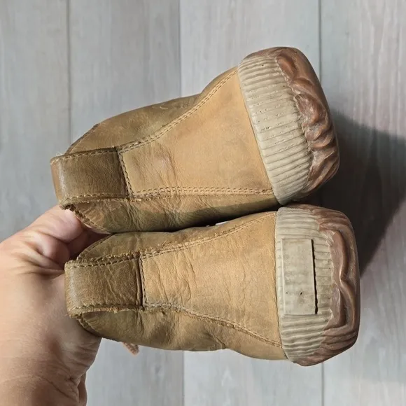 Sorel Women Out N About Rubber Leather Duck Boots shoes sz 9.5