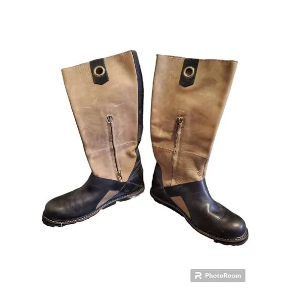 Sorel Women's Riding Boots Size 8 Wicked work Distressed Leather NL1925
