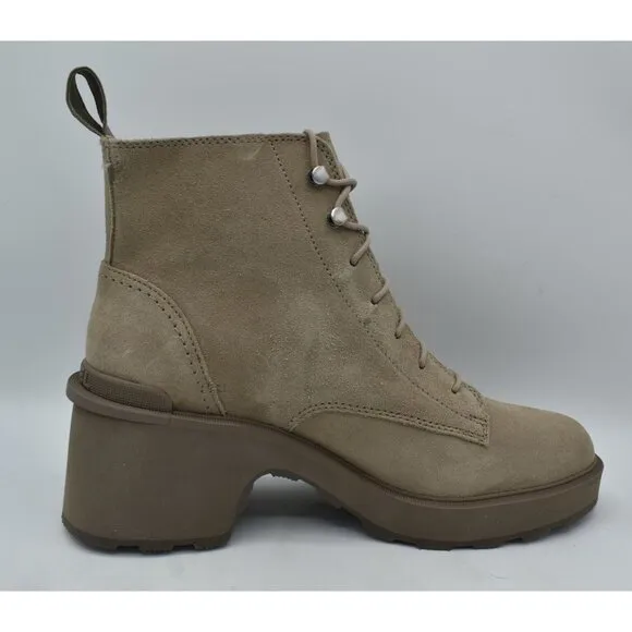 Sorel Womens Size 11 Hi-Line Heel Lace Omega Taupe Boots Shoes
