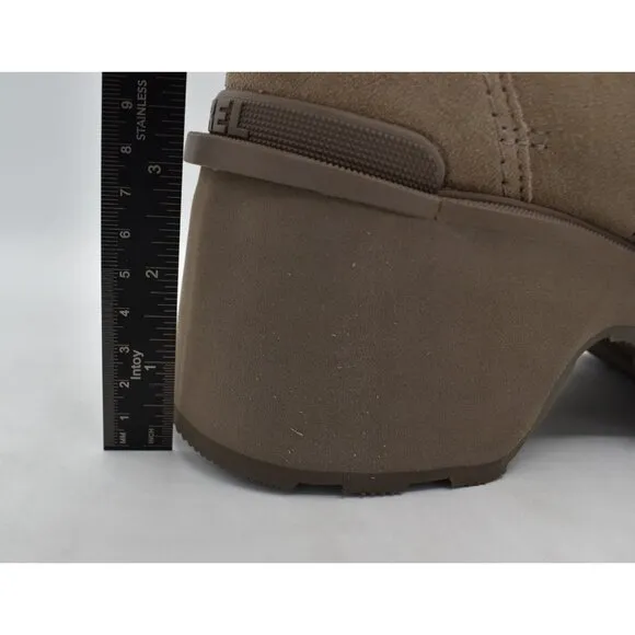 Sorel Womens Size 11 Hi-Line Heel Lace Omega Taupe Boots Shoes