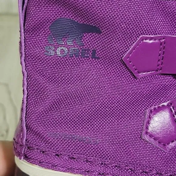 Sorel Yoot Pac Nylon Dark Purple Waterproof Winter Boots Kids Toddler Size 9 NEW