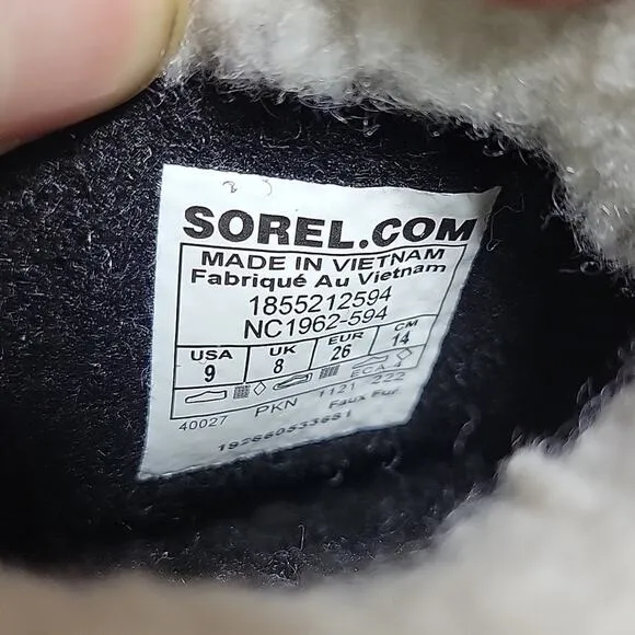 Sorel Yoot Pac Nylon Dark Purple Waterproof Winter Boots Kids Toddler Size 9 NEW