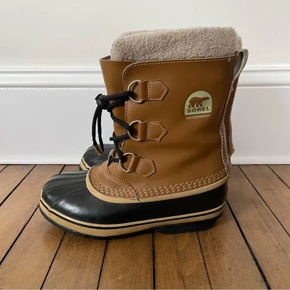 Sorel Yoot Pac Snow Boots Youth 4 Tan and Black