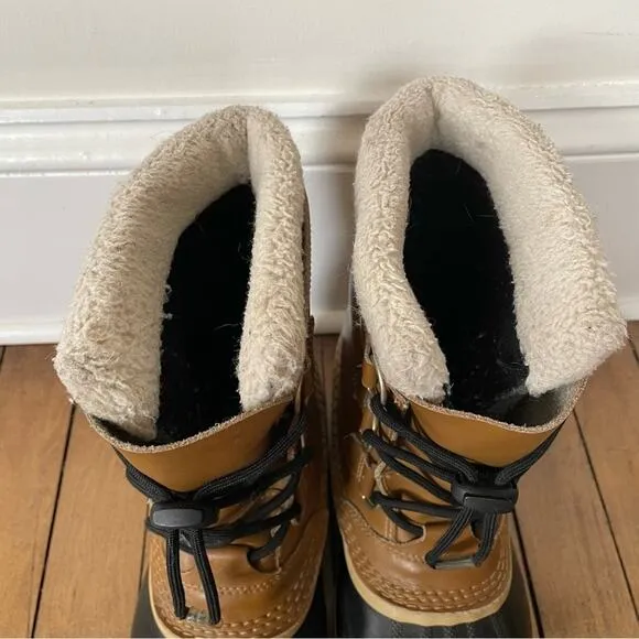 Sorel Yoot Pac Snow Boots Youth 4 Tan and Black