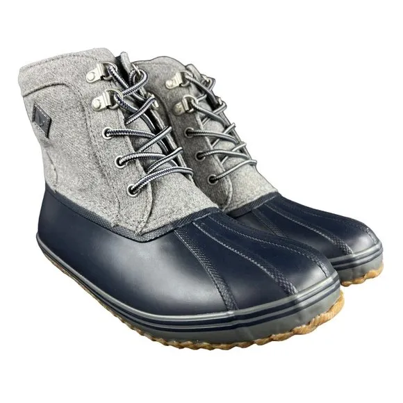 Sperry Top-Sider Bowline Grey Navy Rain Boots Youth Boy's Size 6 M