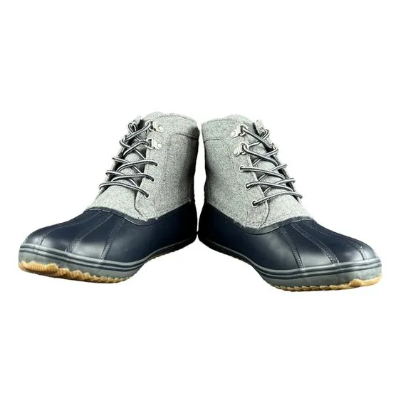 Sperry Top-Sider Bowline Grey Navy Rain Boots Youth Boy's Size 6 M