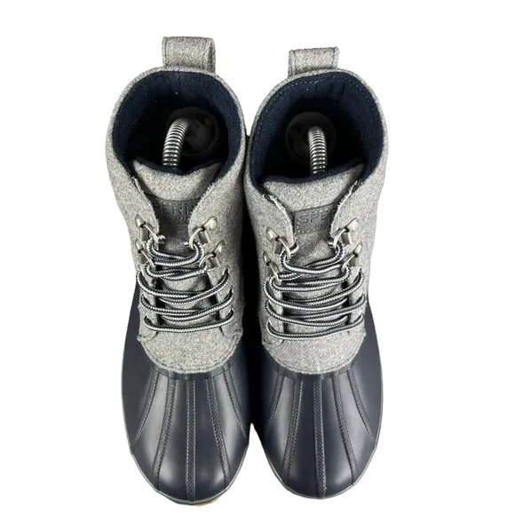 Sperry Top-Sider Bowline Grey Navy Rain Boots Youth Boy's Size 6 M