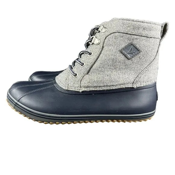 Sperry Top-Sider Bowline Grey Navy Rain Boots Youth Boy's Size 6 M