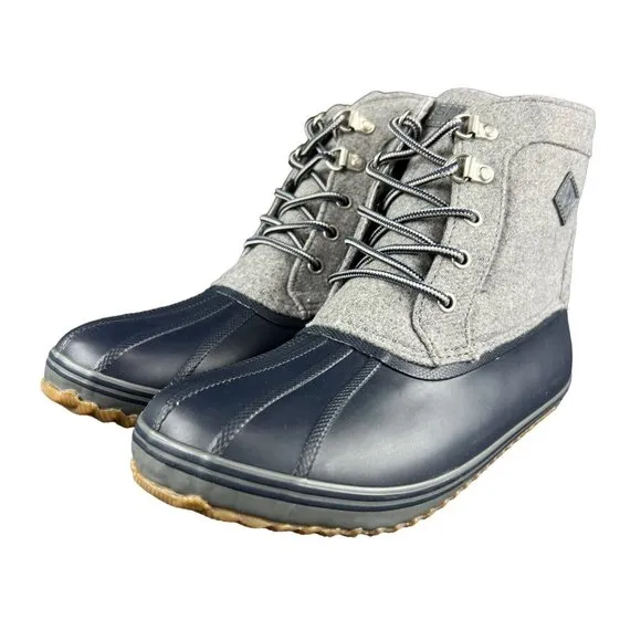 Sperry Top-Sider Bowline Grey Navy Rain Boots Youth Boy's Size 6 M