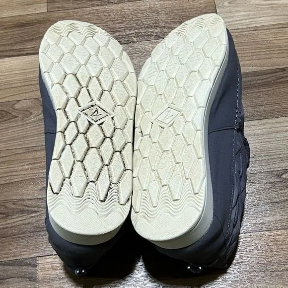 Sperry Men's Moc-Sider Nylon Loafers Quilted Slip-on Shoes Gray‎ Size 11.5M