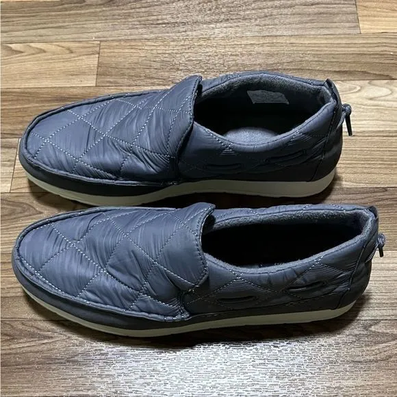 Sperry Men's Moc-Sider Nylon Loafers Quilted Slip-on Shoes Gray‎ Size 11.5M