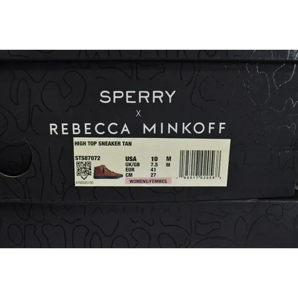 Sperry Womens Size 10 Top Sider Rebecca Minkoff High Top Leopard Print Sneakers