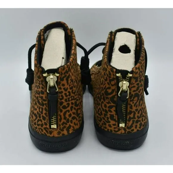 Sperry Womens Size 10 Top Sider Rebecca Minkoff High Top Leopard Print Sneakers