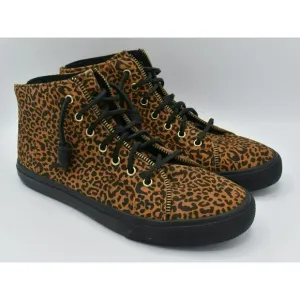 Sperry Womens Size 10 Top Sider Rebecca Minkoff High Top Leopard Print Sneakers