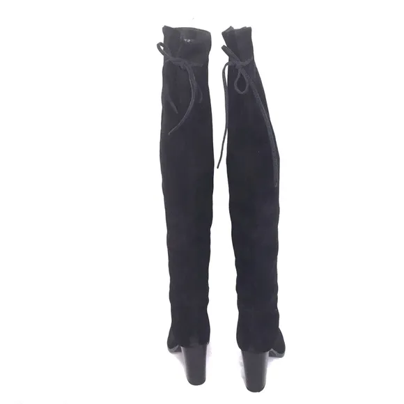 SPLENDID Over the Knee Boots Black Leather Suede Size 6M