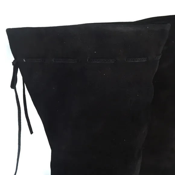 SPLENDID Over the Knee Boots Black Leather Suede Size 6M