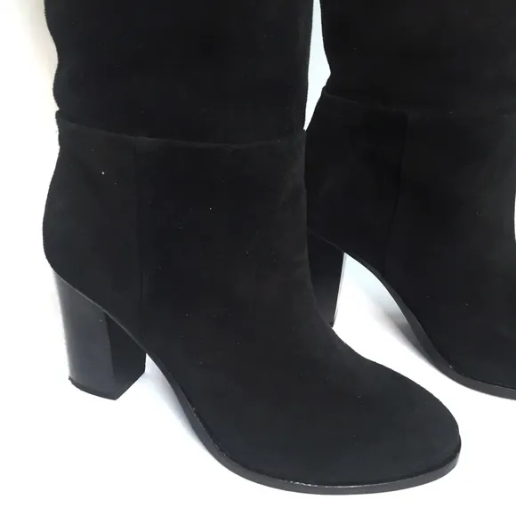 SPLENDID Over the Knee Boots Black Leather Suede Size 6M